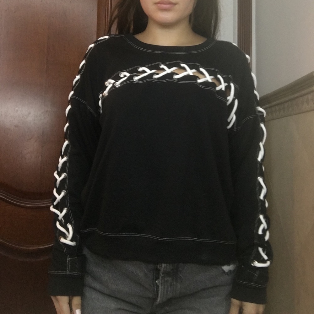 black sweater